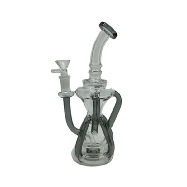 10" Recycler Glass Water Pipe with Showerhead Percolator