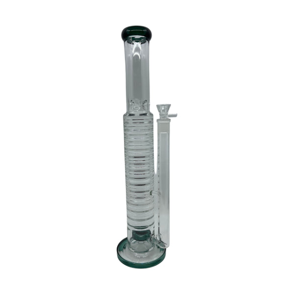 18.5" Tall Showerhead Percolator Glass Water Pipe with Coiled Wall and Ice Catcher