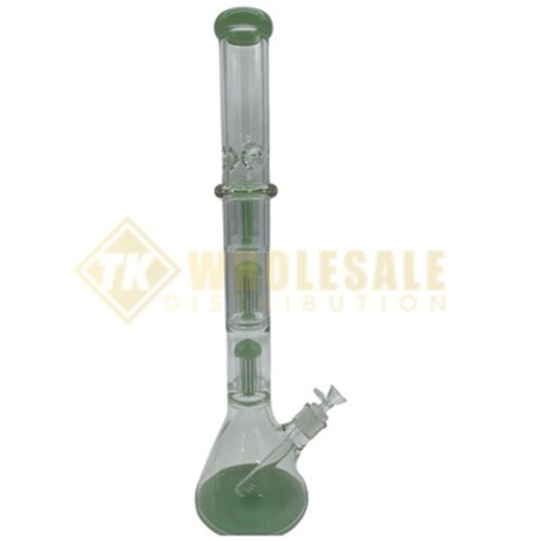 21" Tall Triple Stacked Percolator Glass Breaker Water Pipe