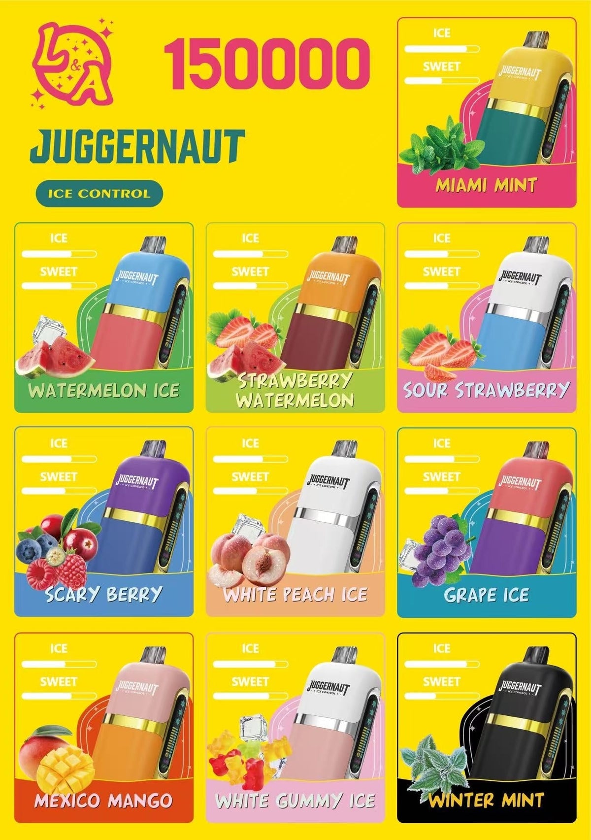 L&A Juggernaut 150K Puffs Disposable