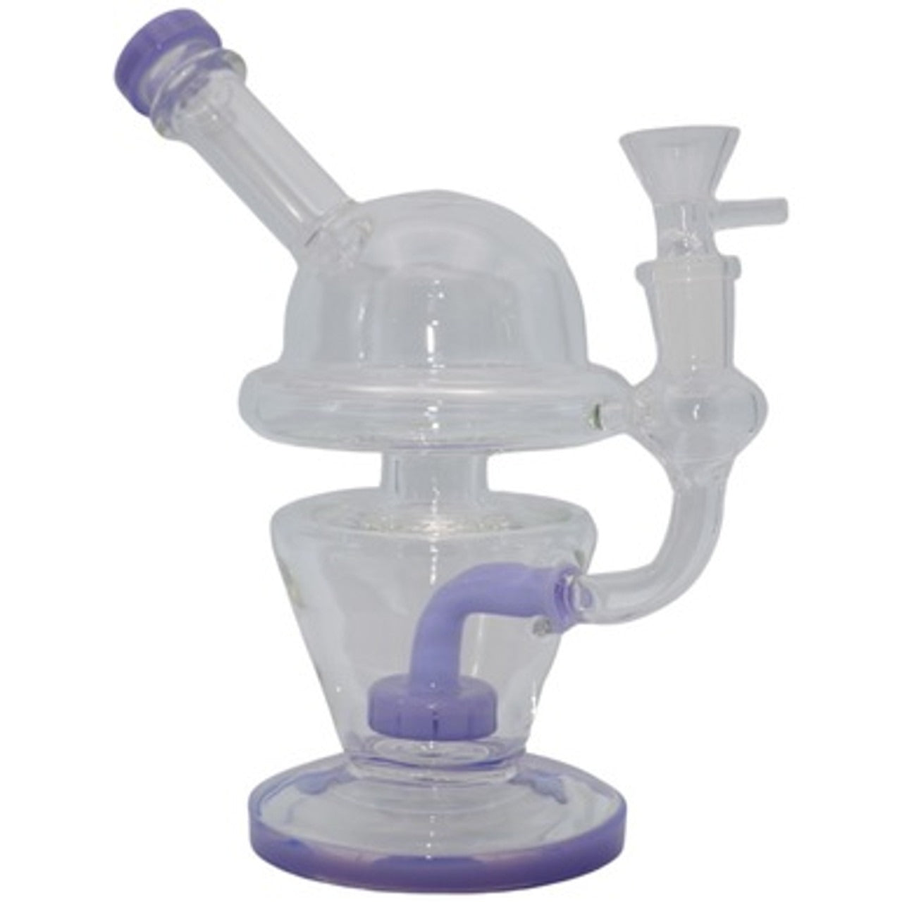 8" Glass Recycler Water Pipe/Dab Rig W/ Percolator