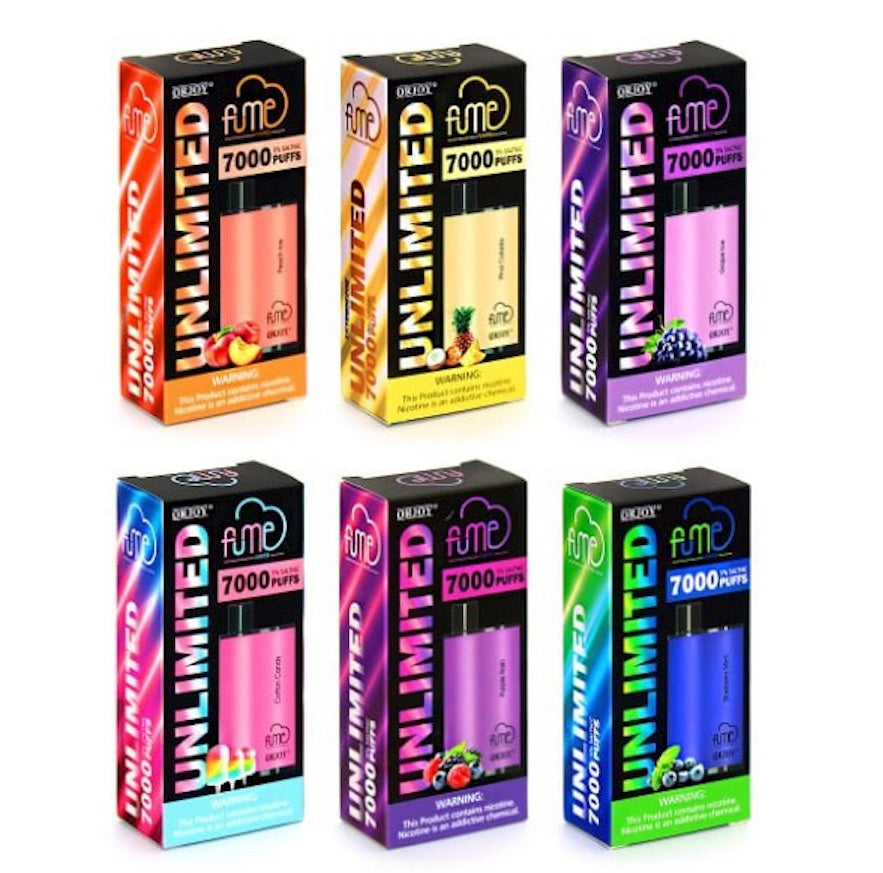 Fume Unlimited 7000 Puffs Disposable Vape 5 Pack 14mL $77.00 eLiquid.com Fume Unlimited 7000 Puffs Disposable Vape 5 Pack 14mL $77.00 eLiquid.com