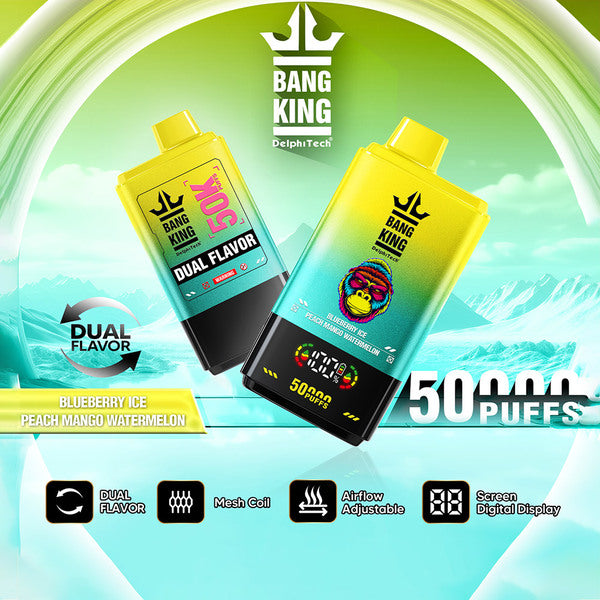 Best Deal BangKing 50K Puffs Dual Flavor 50mL Single Disposable - Blueberry Ice / Peach Mango Watermelon