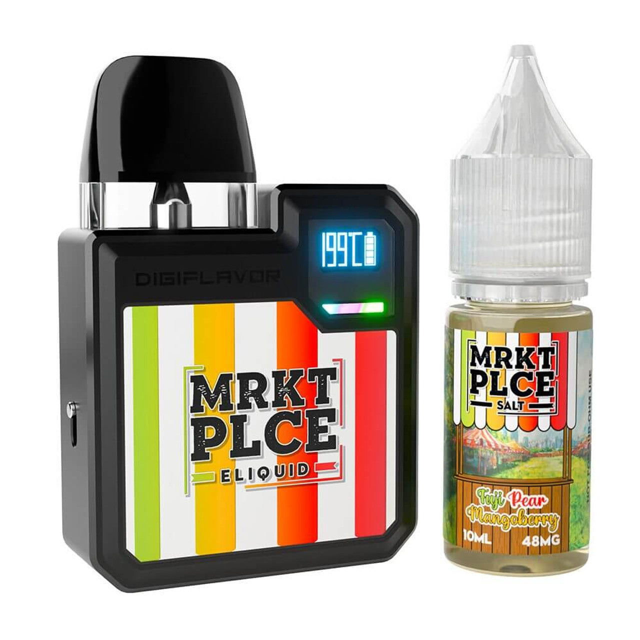 Geekvape Digi-Q Kit + Daddy's Vapor Salts - Black/Fuji Pear Mangoberry