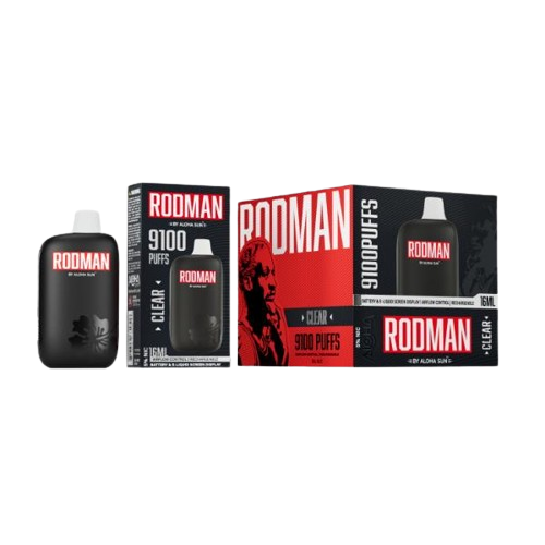 RODMAN by 9100 Puffs 16mL Rechargeable Vape up to 20k Puffs Best Flavor Clear