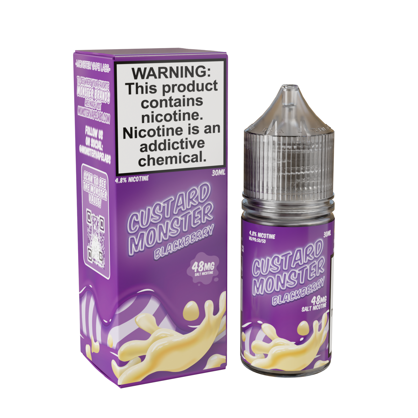 Best Deal Custard Monster Salt 30mL Vape Juice - Blackberry