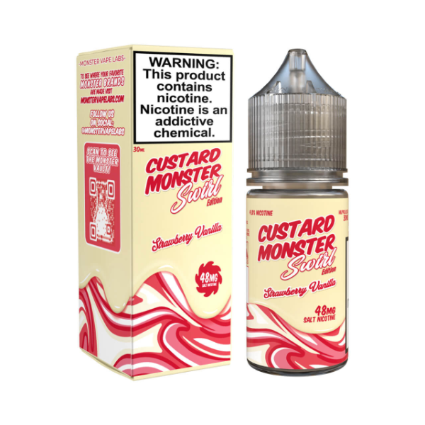 Best Deal Custard Monster Swirl Edition Salt 30mL Vape Juice - Strawberry Vanilla