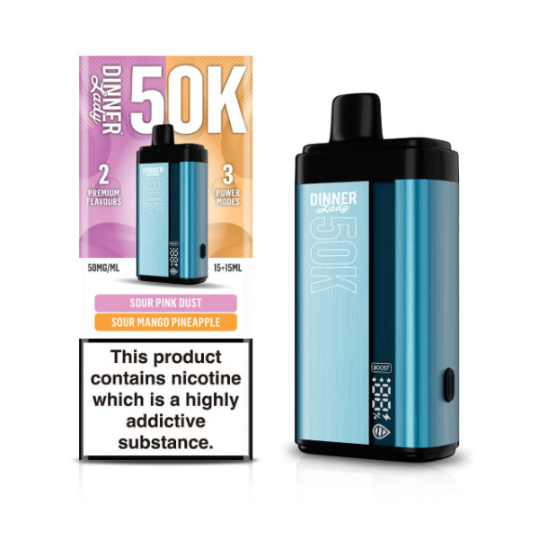 Dinner Lady 50K Dual Flavor Disposable Sour Pink Dust & Sour Mango Pineapple