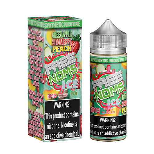 Freenoms E-Liquid - Iced Green Apple Strawberry Peach - 120ml