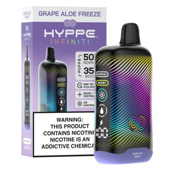 Best Deal Hyppe Infiniti 50,000 Puffs Disposable - Grape Aloe Freeze