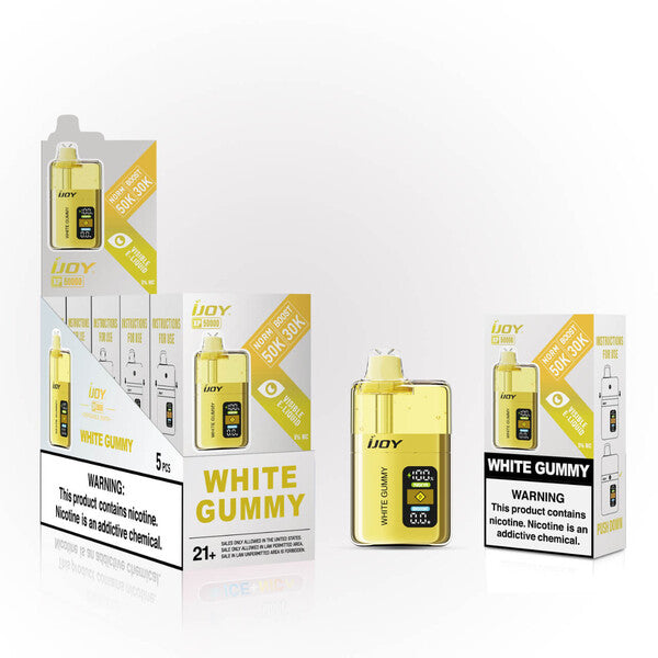 iJoy XP50K 50,000 Puffs Disposable Vape 5 Pack White Gummy