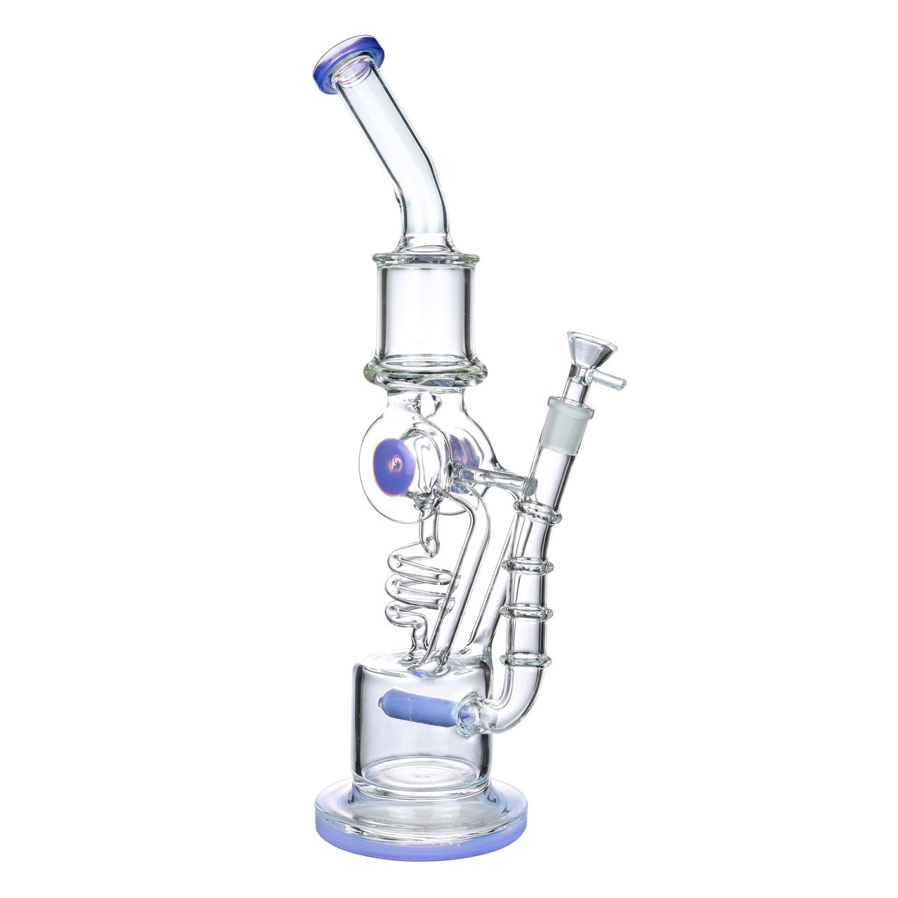 16.5" Glass Water Pipe With Spiral Body And Inline Percolator