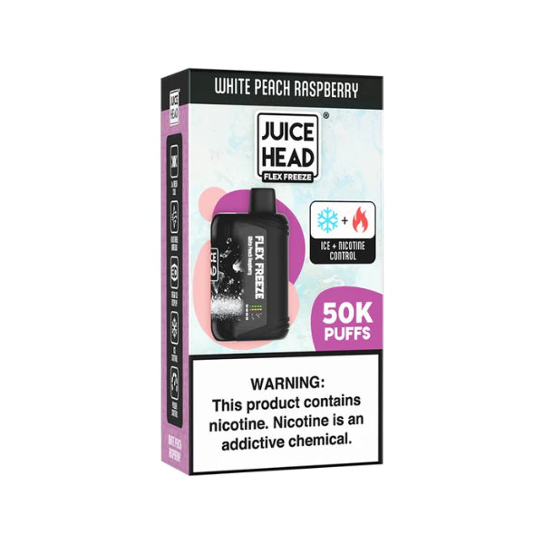 Juice Head Flex Freeze 50K Ice + Nic Control White Peach Raspberry