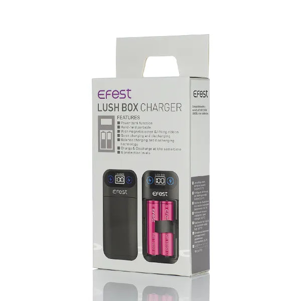 Efest LUSH BOX 2-Bay Charger + Power Bank Feature