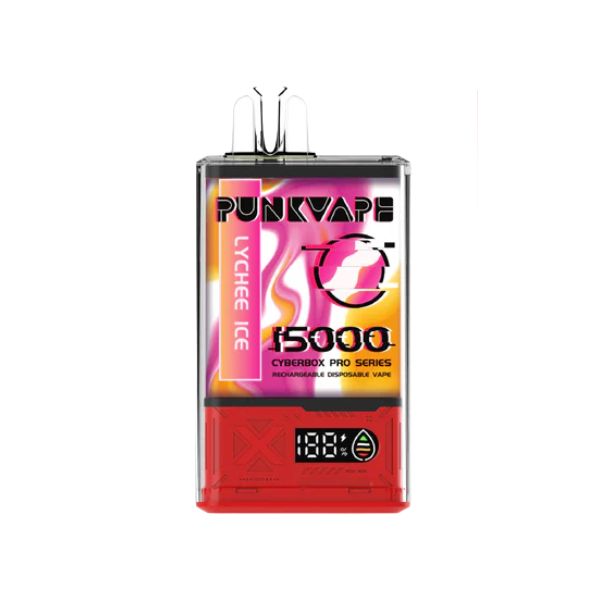 Best Deal PunkVape Cyber Box 15,000 Puffs Disposable Vape - Lychee Ice
