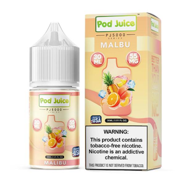 Best Deal Pod Juice TFN PJ5000 Salt Vape E-Liquid 30mL (Salt Nic) - Malibu