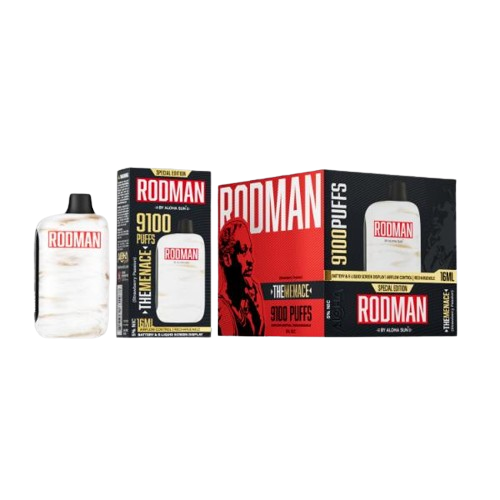 RODMAN by 9100 Puffs 16mL Rechargeable Vape up to 20k Puffs Best Flavor The Menace