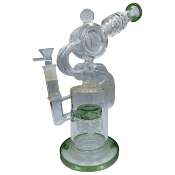 O Shaped Percolator Glass Water Pipe