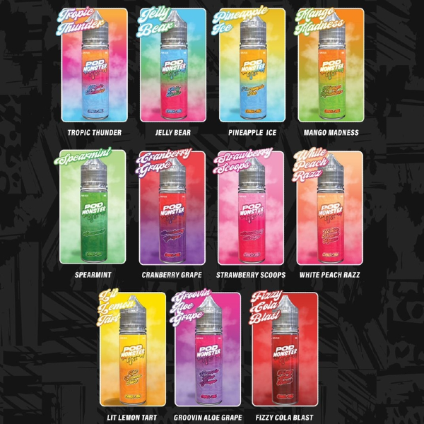 Pod Monster by Jam Monster 60mL NTD Salt | New Jam Monster Vape Labs Nic Salt Juice $12.95 eLiquid.com Pod Monster by Jam Monster 60mL NTD Salt | New Jam Monster Vape Labs Nic Salt Juice $12.95 eLiquid.com