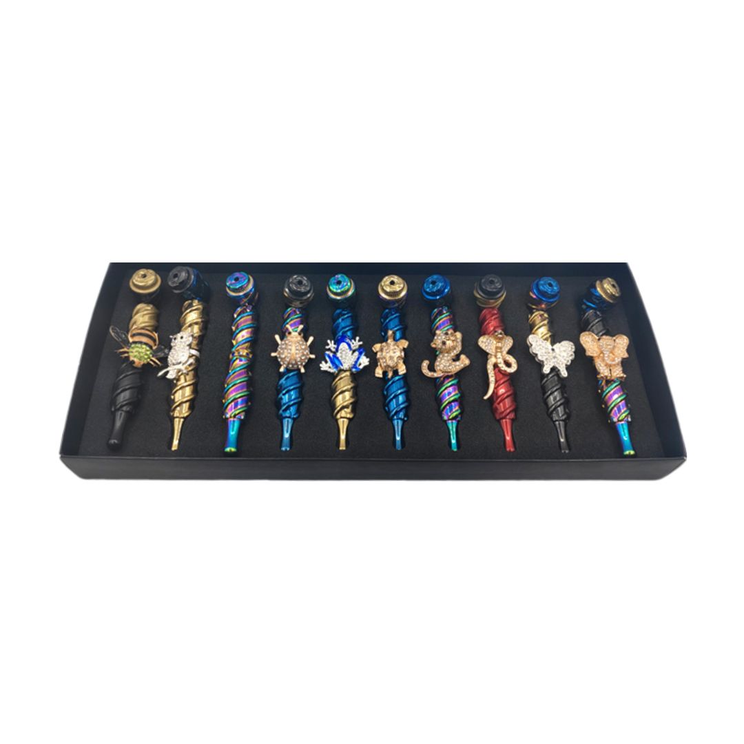 Premium Metal Hand Pipe Animal Design