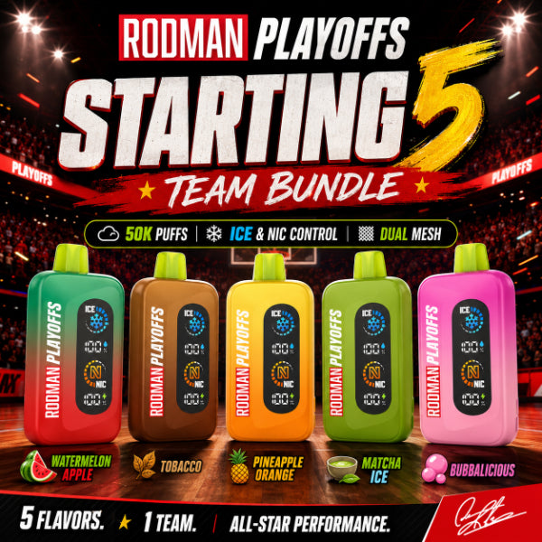 5 pack disposable vape RODMAN Playoffs Starting 5 Pack Disposable Vape Team – $78.75 – eLiquid.com