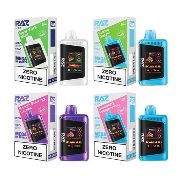 Raz LTX Zero 25000 Disposable 5 Pack $79.99 eLiquid.com Raz LTX Zero 25000 Disposable 5 Pack $79.99 eLiquid.com