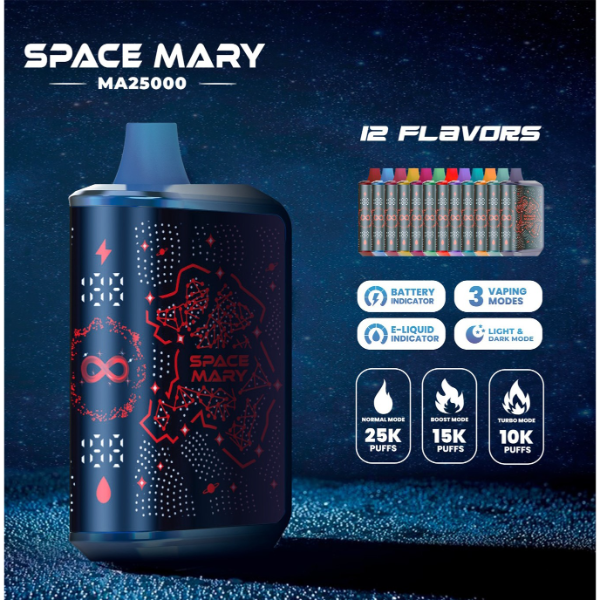 Space Mary MA25000 Disposable Vape 20mL 5 Pack $74.00 eLiquid.com Space Mary MA25000 Disposable Vape 20mL 5 Pack $74.00 eLiquid.com