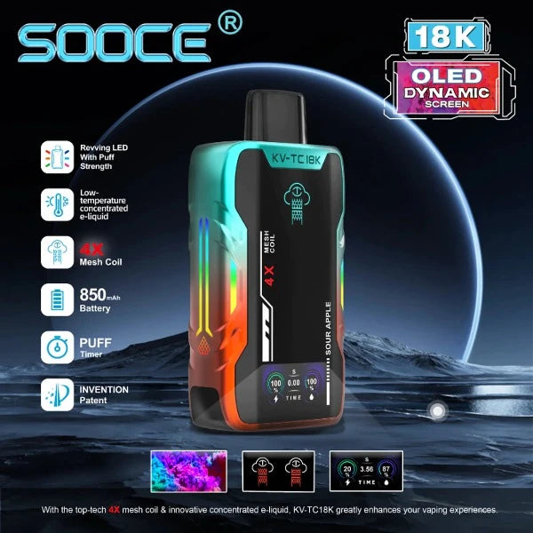 SOOCE KV-TC18K Rechargeable Vape $64.99 eLiquid.com SOOCE KV-TC18K Rechargeable Vape $64.99 eLiquid.com