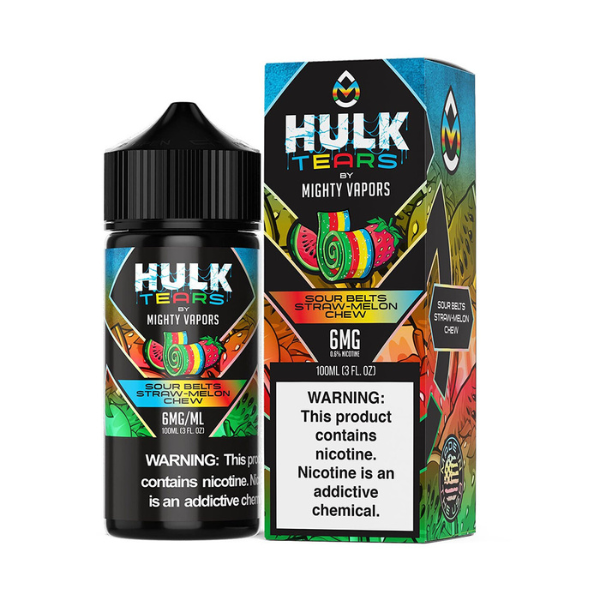 Best Deal Hulk Tears E-Liquid Vape Juice 100mL - Sours Belts Straw-Melon Chew