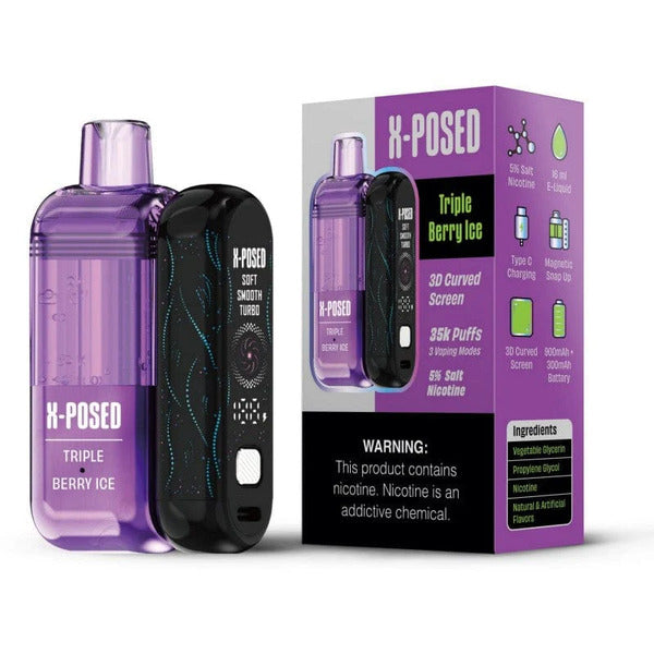 Best Deal X-Posed 35,000 Puffs Disposable Vape Kit - Triple Berry Ice