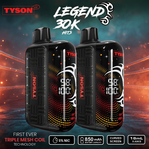 Tyson 2.0 Legend 30,000 Puffs Disposable $14.50 eLiquid.com Tyson 2.0 Legend 30,000 Puffs Disposable $14.50 eLiquid.com