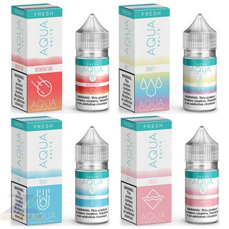 Aqua Salts 30mL Vape Juice Best Flavors Momentum Drops Rush Swell