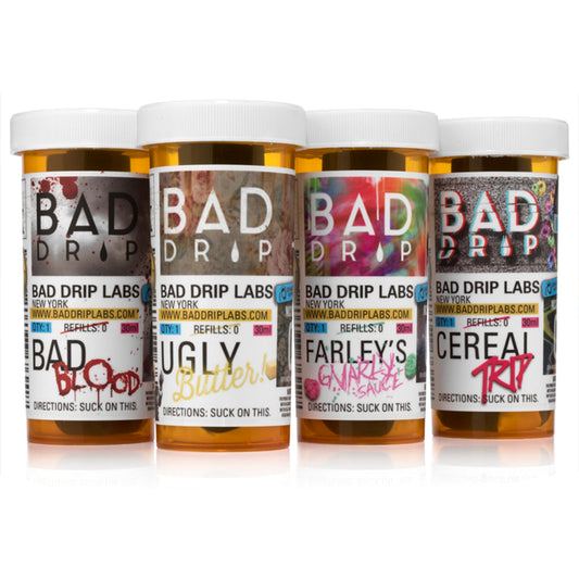 Bad Drip 60ML Vape Juice Best Flavors Bad Blood Ugly Butter Farley's Gnarly Sauce Cereal Trip
