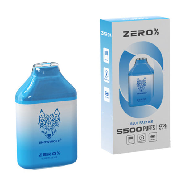 Snowwolf Zero 5500 Puffs 10-Pack Disposable Vape 14mL Best Flavors Blue Razz ice