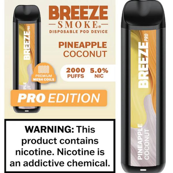 Breeze Smoke Pro W/ Mesh Coil TFN Disposable 2000 Puffs