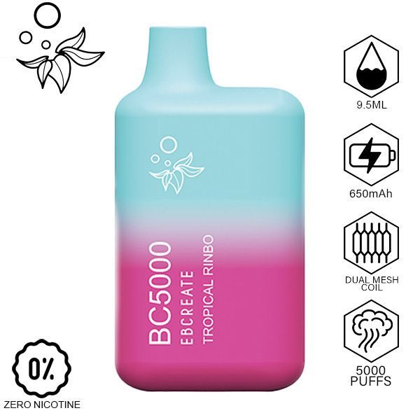 Elf EBCREATE BC5000 ZERO Disposable Vape 13mL Best Flavor Tropical Rinbo