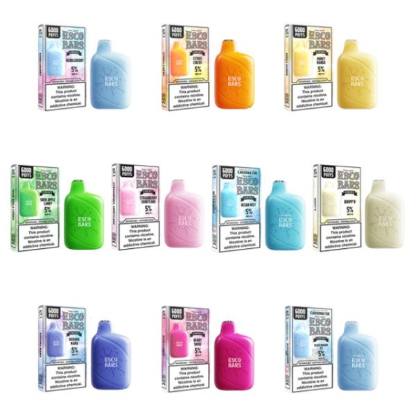 Esco Bars Mesh 6000 Puffs Rechargeable Vape Disposable 15mL $9.95 eLiquid.com Esco Bars Mesh 6000 Puffs Rechargeable Vape Disposable 15mL $9.95 eLiquid.com