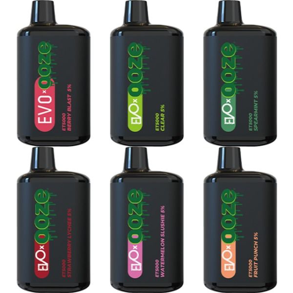 Evo Bar x OOZE ET5000 Disposable Vape 10 Pack 13mL $89.50 eLiquid.com Evo Bar x OOZE ET5000 Disposable Vape 10 Pack 13mL $89.50 eLiquid.com