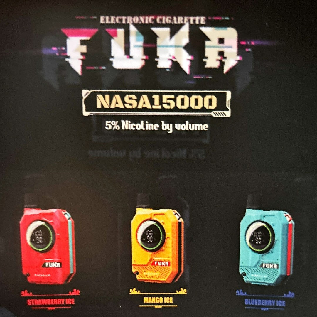 FUKA Nasa 15000 Puffs Single Disposable Vape 12mL $15.00 eLiquid.com FUKA Nasa 15000 Puffs Single Disposable Vape 12mL $15.00 eLiquid.com