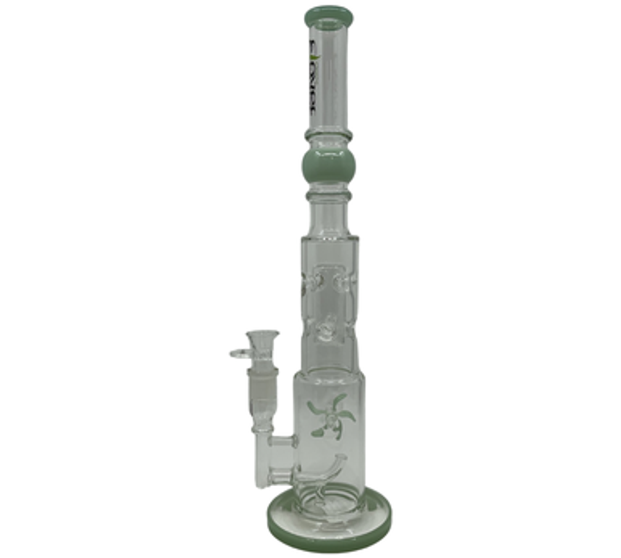 17" Clover Glass Water with Bubble Design and Spinning Wheel