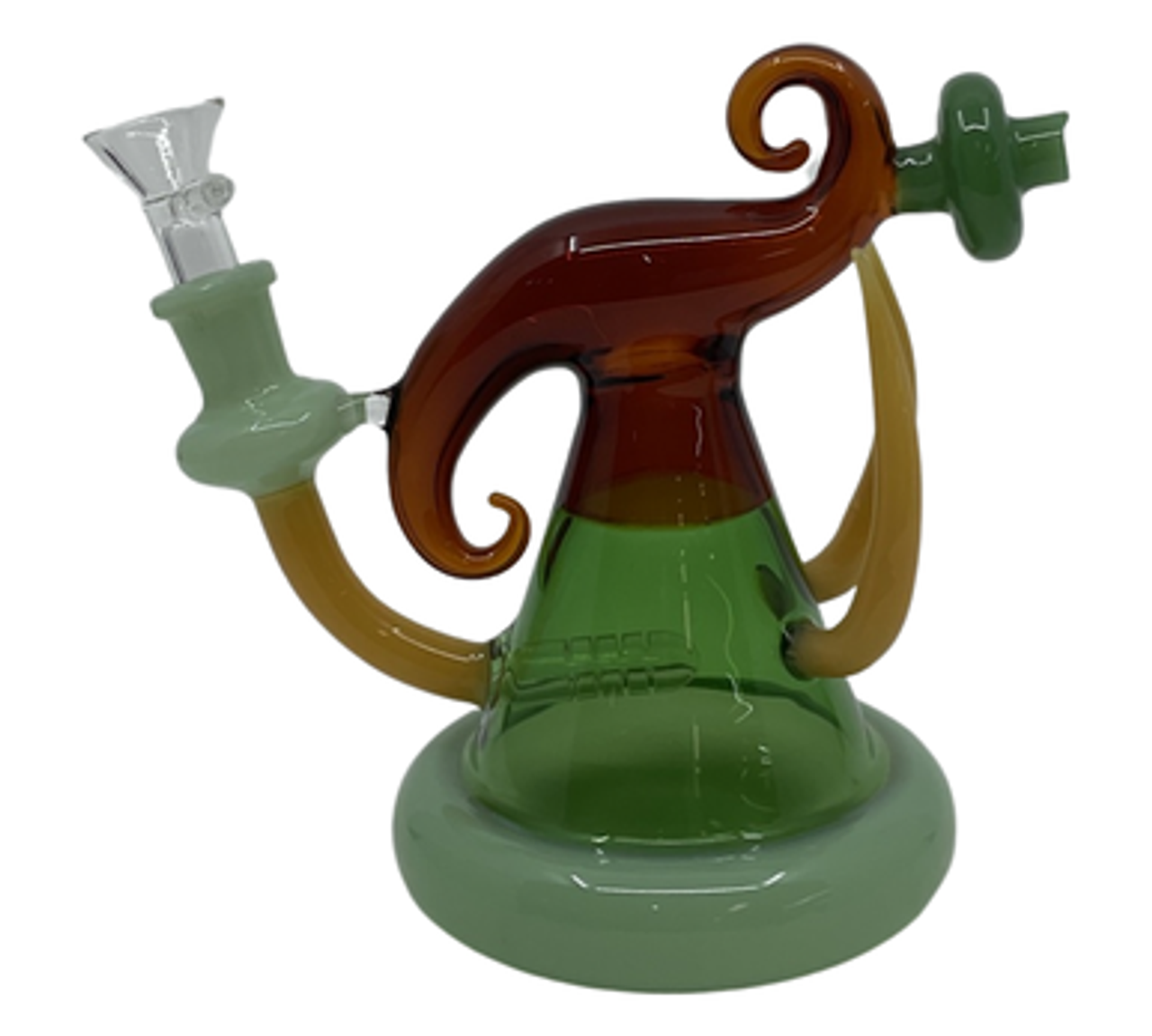 7" Multiple Colors Horn Glass Water Pipe