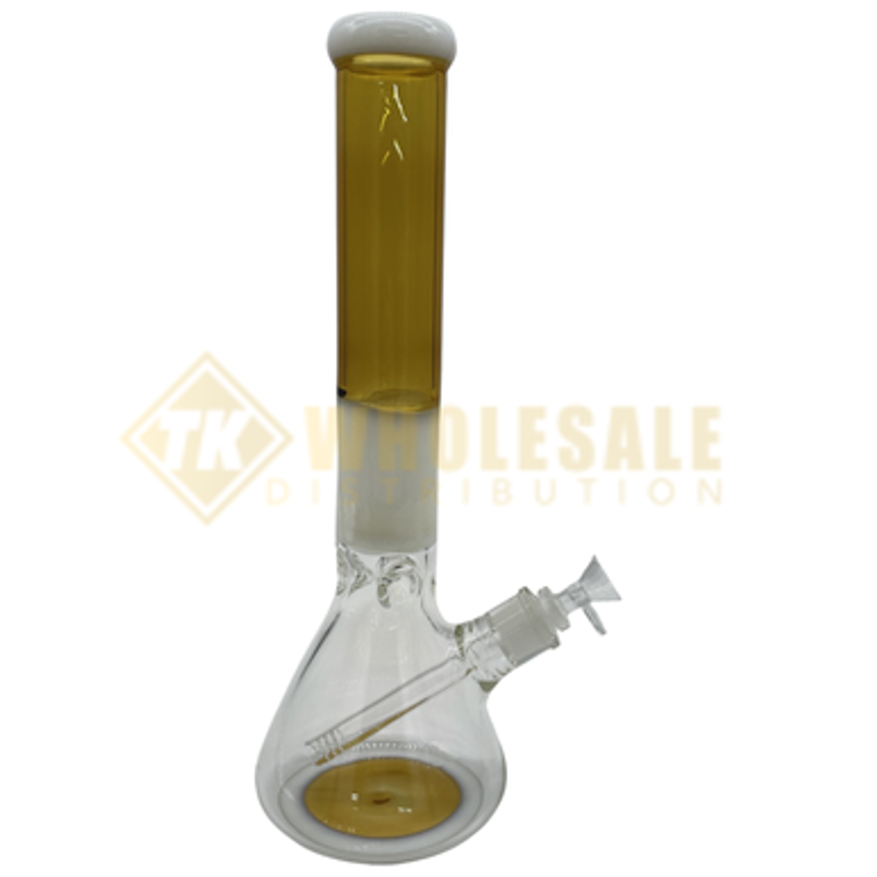 15.5" Beaker Glass Water Pipe with Color-changing Neck and Ice Catcher