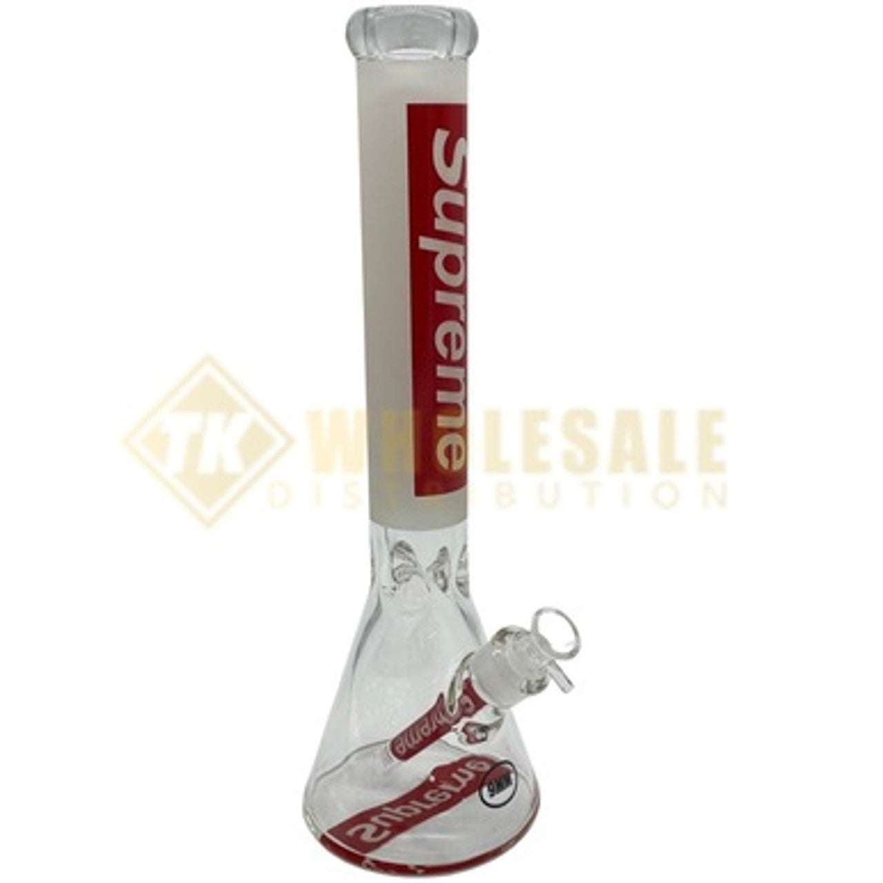 16" Supreme Hype Beast Glass Beaker Water Pipe with Ice Catcher
