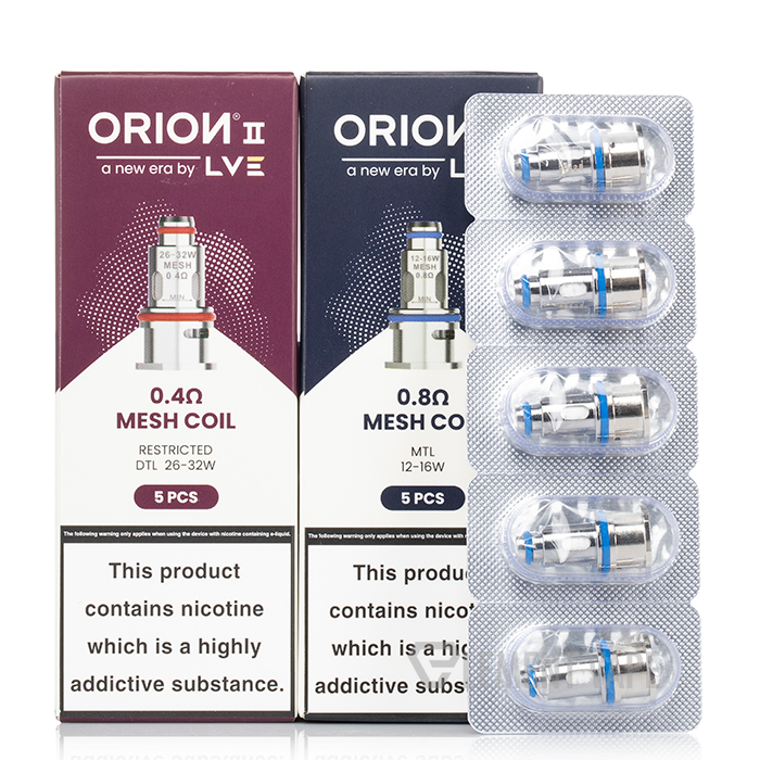 LVE Orion II V2 Mesh Coil 5-Pack 0.4ohm