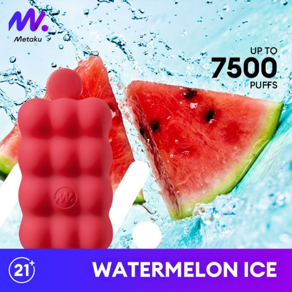 Metaku Spongie 7500 Puffs Disposable Vape 12mL 5 Pack Best Flavor Watermelon Ice