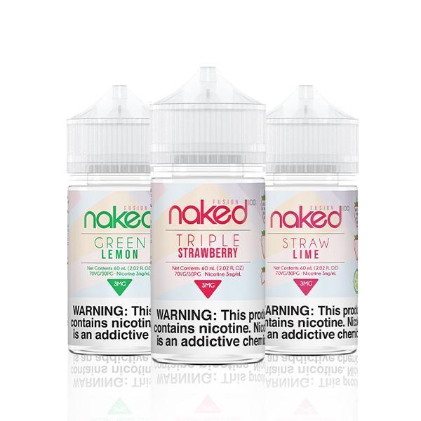 Naked 100 60mL Vape Juice Best Flavors Green Lemon Triple Strawberry Straw Lime