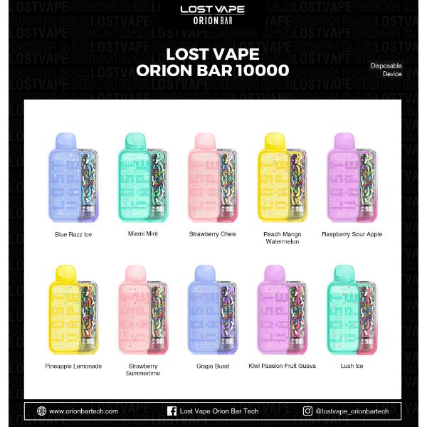 Lost Vape Orion Bar 10000 Puffs Disposable Vape 20mL $40.00 eLiquid.com Lost Vape Orion Bar 10000 Puffs Disposable Vape 20mL $40.00 eLiquid.com