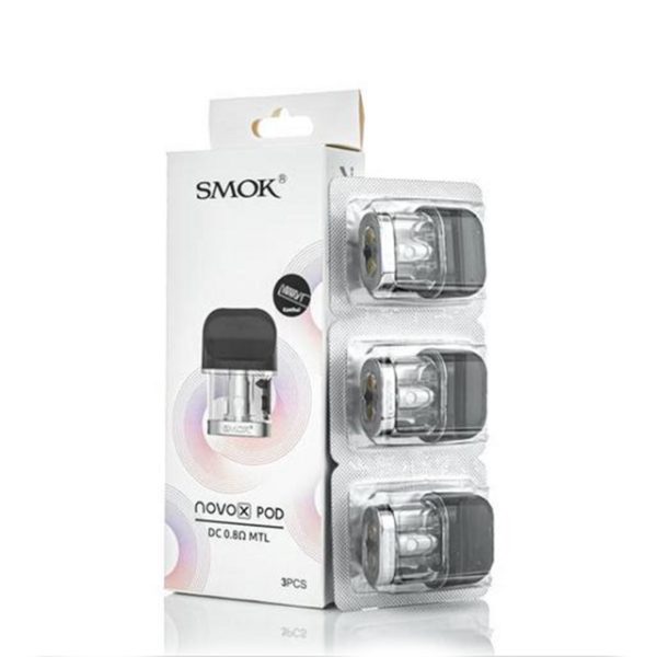 SMOK Novo X Replacement Pods 3 Pack - Clear DC MTL 0.8ohm