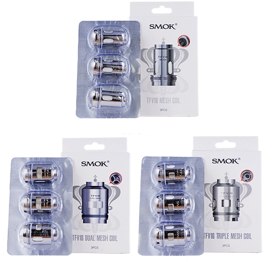 SMOK TFV16 Tank Vape Coils 3 Pack $10.99 eLiquid.com SMOK TFV16 Tank Vape Coils 3 Pack $10.99 eLiquid.com