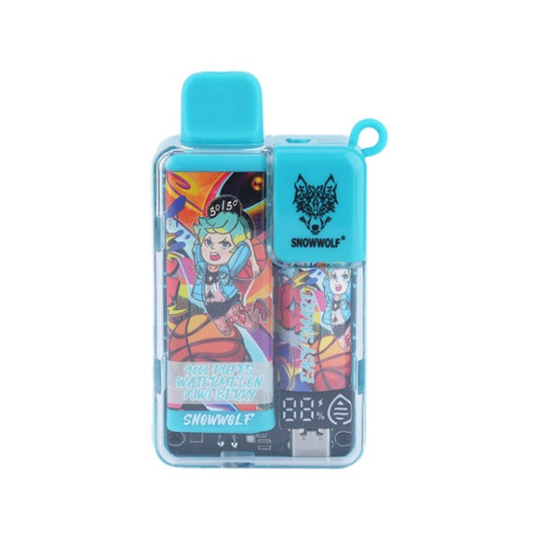 SnowWolf EA9000 Disposable Vape 12mL Best Flavor Watermelon Kiwi Berry